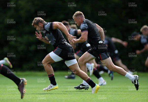 260623 - The first official day of Rugby World Cup Training for the Welsh Rugby Squad - Leigh Halfpenny during training