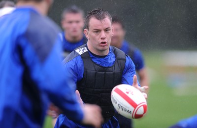 26.10.10 - Wales Rugby Training - Matthew Rees in action during training. 