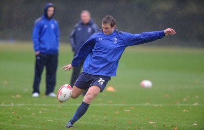 26.10.10 - Wales Rugby Training - Dan Biggar in action during training. 