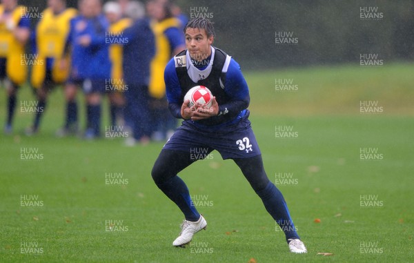 26.10.10 - Wales Rugby Training - Chris Czekaj in action during training. 