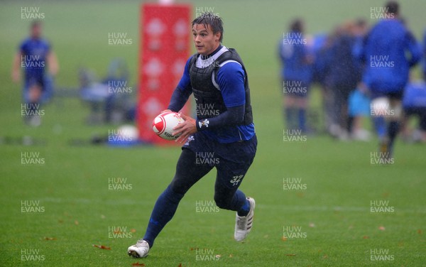 26.10.10 - Wales Rugby Training - Chris Czekaj in action during training. 