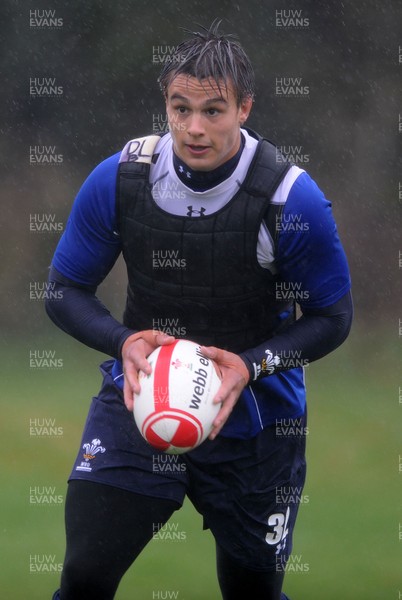 26.10.10 - Wales Rugby Training - Chris Czekaj in action during training. 