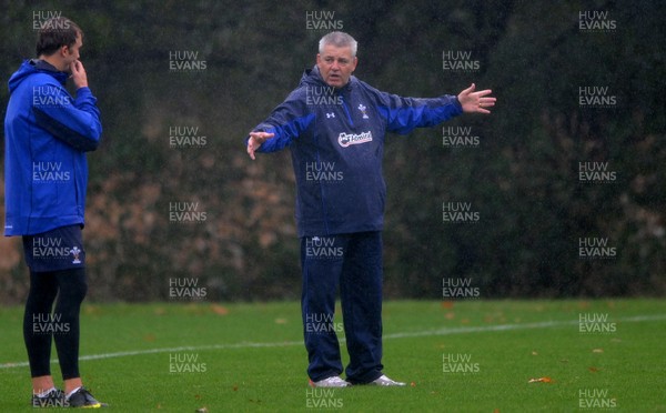 26.10.10 - Wales Rugby Training - Wales head coach Warren Gatland during training. 