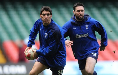 26.11.10 - Wales Rugby Training - James Hook during training. 