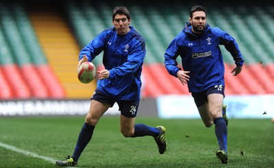 26.11.10 - Wales Rugby Training - James Hook during training. 