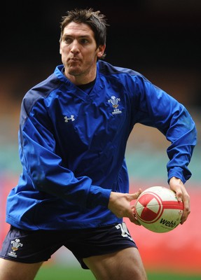 26.11.10 - Wales Rugby Training - James Hook during training. 
