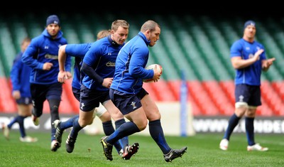26.11.10 - Wales Rugby Training - Paul James during training. 