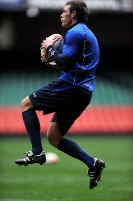26.11.10 - Wales Rugby Training - Tom James during training. 
