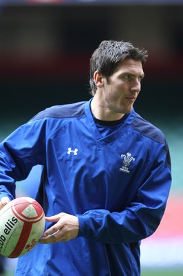 26.11.10...Wales Rugby Captains run -  Wales' James Hook during training 