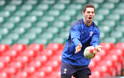 26.11.10...Wales Rugby Captains run -  Wales' George North during training 