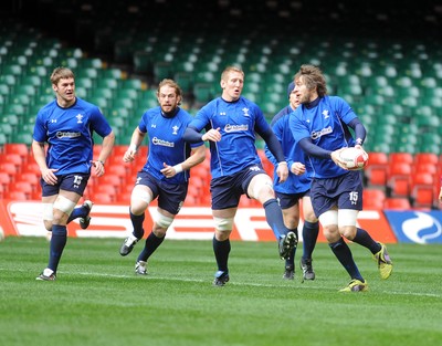 26.11.10 Wales Rugby Captains Run... Ryan Jones during training. 