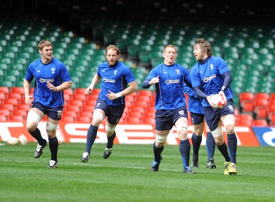 26.11.10 Wales Rugby Captains Run... Ryan Jones during training. 