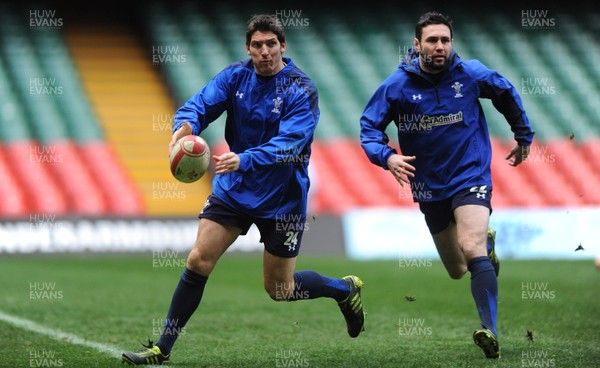 26.11.10 - Wales Rugby Training - James Hook during training. 