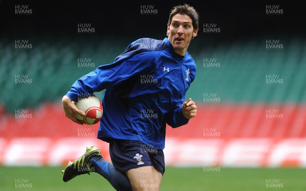 26.11.10 - Wales Rugby Training - James Hook during training. 