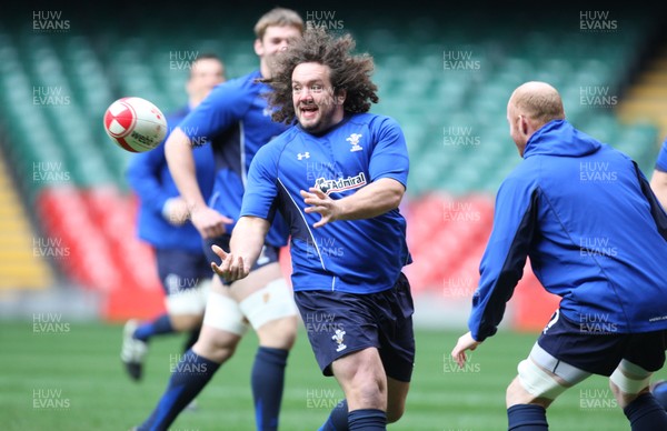 26.11.10...Wales Rugby Captains run -  Wales' Adam Jones during training 