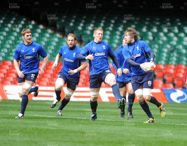 26.11.10 Wales Rugby Captains Run... Ryan Jones during training. 