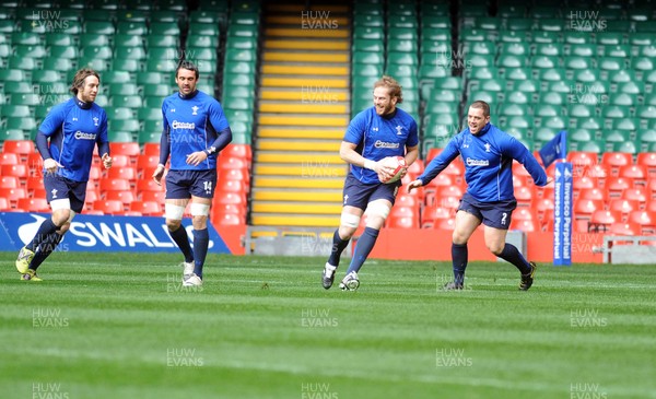 26.11.10 Wales Rugby Captains Run... Alun-Wyn Jones during training. 