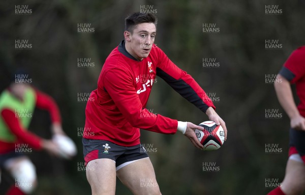 261119 - Wales Rugby Training - Josh Adams during training