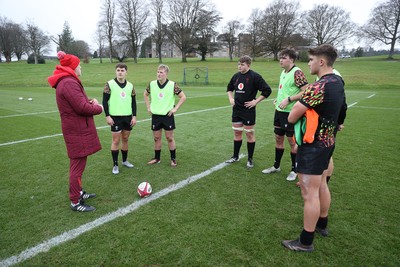 261125 - Wales Rugby Training ahead of their final Quilter Nations Series game against South Africa - Steve Tandy, Head Coach with the Wales U19s 