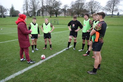 261125 - Wales Rugby Training ahead of their final Quilter Nations Series game against South Africa - Steve Tandy, Head Coach with the Wales U19s 