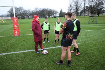 261125 - Wales Rugby Training ahead of their final Quilter Nations Series game against South Africa - Steve Tandy, Head Coach with the Wales U19s 