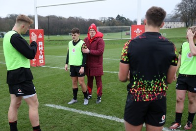 261125 - Wales Rugby Training ahead of their final Quilter Nations Series game against South Africa - Steve Tandy, Head Coach with the Wales U19s 
