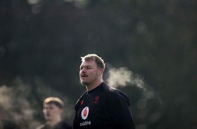261125 - Wales Rugby Training ahead of their final Quilter Nations Series game against South Africa - Dewi Lake during training