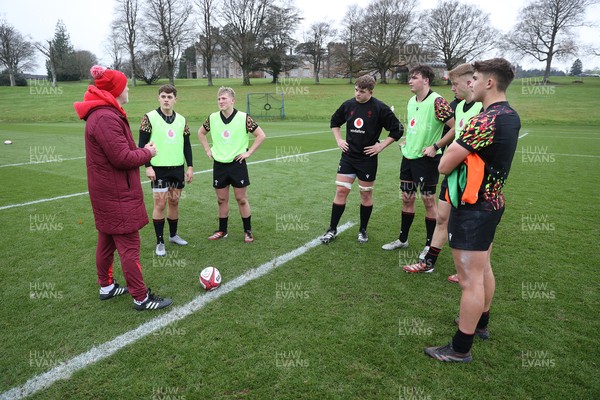 261125 - Wales Rugby Training ahead of their final Quilter Nations Series game against South Africa - Steve Tandy, Head Coach with the Wales U19s 