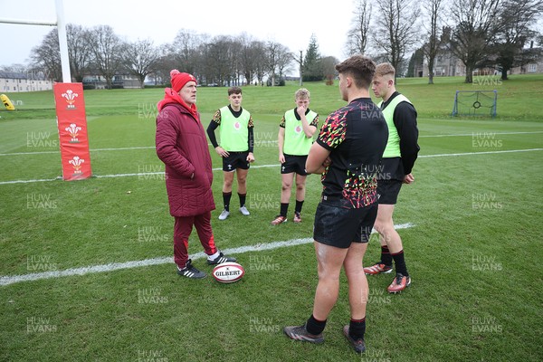 261125 - Wales Rugby Training ahead of their final Quilter Nations Series game against South Africa - Steve Tandy, Head Coach with the Wales U19s 