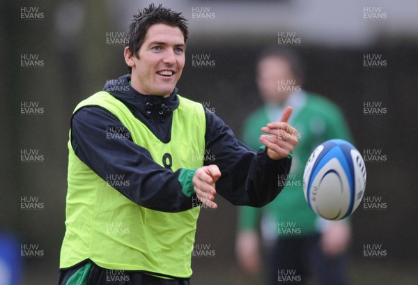 27.01.09 - Wales Rugby Training - James Hook in action during training. 
