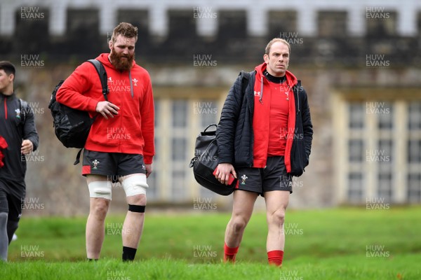 270120 - Wales Rugby Training - Jake Ball and Alun Wyn Jones
