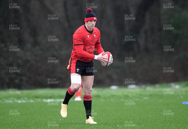 260121 - Wales Rugby Training - Alun Wyn Jones during training