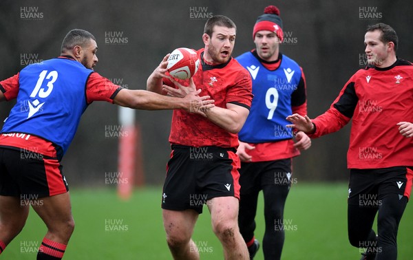 260121 - Wales Rugby Training - Rhodri Jones during training