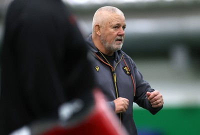 270125 - Wales Rugby Training in the week leading up to their first 6 Nations game against France - Warren Gatland, Head Coach during training