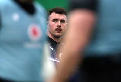 270125 - Wales Rugby Training in the week leading up to their first 6 Nations game against France - Ben Warren during training