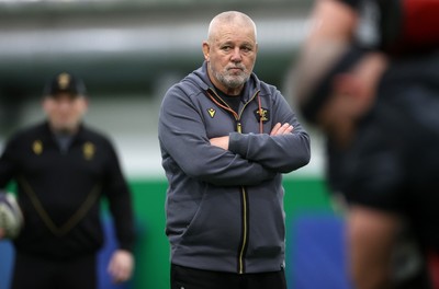 270125 - Wales Rugby Training in the week leading up to their first 6 Nations game against France - Warren Gatland, Head Coach during training