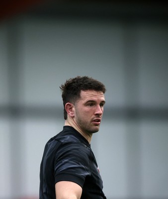 270125 - Wales Rugby Training in the week leading up to their first 6 Nations game against France - Owen Watkin during training