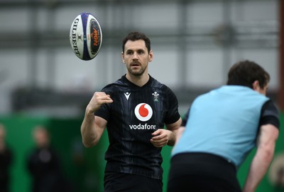 270125 - Wales Rugby Training in the week leading up to their first 6 Nations game against France - Tomos Williams during training