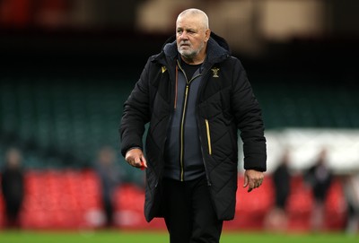 270125 - Wales Rugby Training in the week leading up to their first 6 Nations game against France - Warren Gatland, Head Coach during training