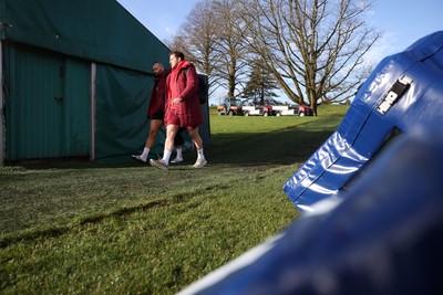 270126 - Wales Rugby Training on the first day of 6 Nations camp - Josh Macleod and Ryan Elias