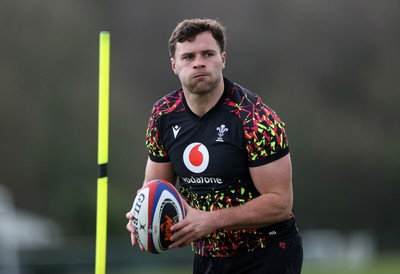 270126 - Wales Rugby Training on the first day of 6 Nations camp - Mason Grady