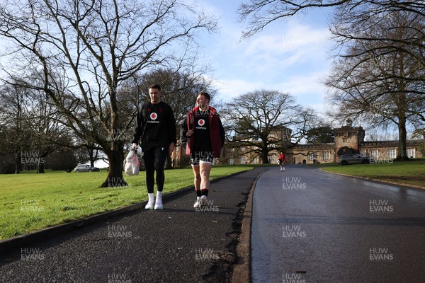 270126 - Wales Rugby Training on the first day of 6 Nations camp - Owen Watkin and Dewi Lake