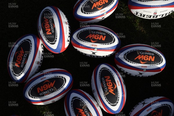 270126 - Wales Rugby Training on the first day of 6 Nations camp - Balls