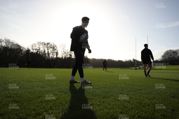 270126 - Wales Rugby Training on the first day of 6 Nations camp - Kieran Hardy