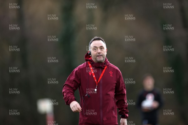 270126 - Wales Rugby Training on the first day of 6 Nations camp - Attack Coach Matt Sherratt