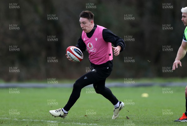 270224 - Wales Rugby Training - Josh Adams during training