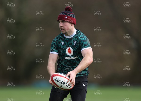 270224 - Wales Rugby Training - Ioan Lloyd during training