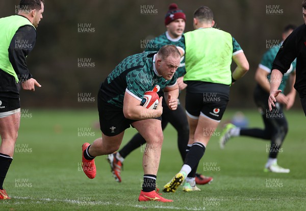 270224 - Wales Rugby Training - Corey Domachowski during training