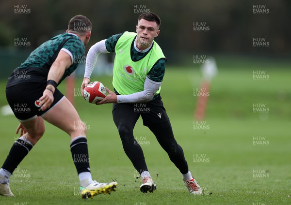 270224 - Wales Rugby Training - Joe Roberts during training