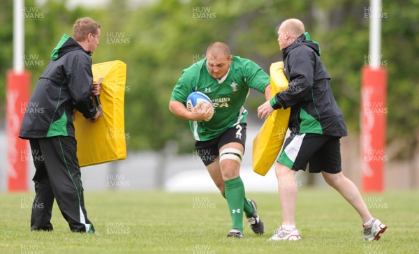 27.05.09 - Wales Rugby Training - Craig Mitchell in action during training. 